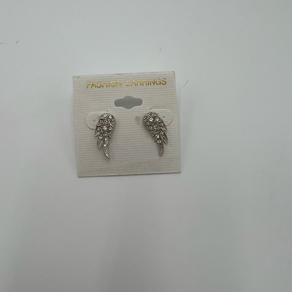 Angel Wings EARRINGS / Crystal Accented. NWT - Picture 3 of 6